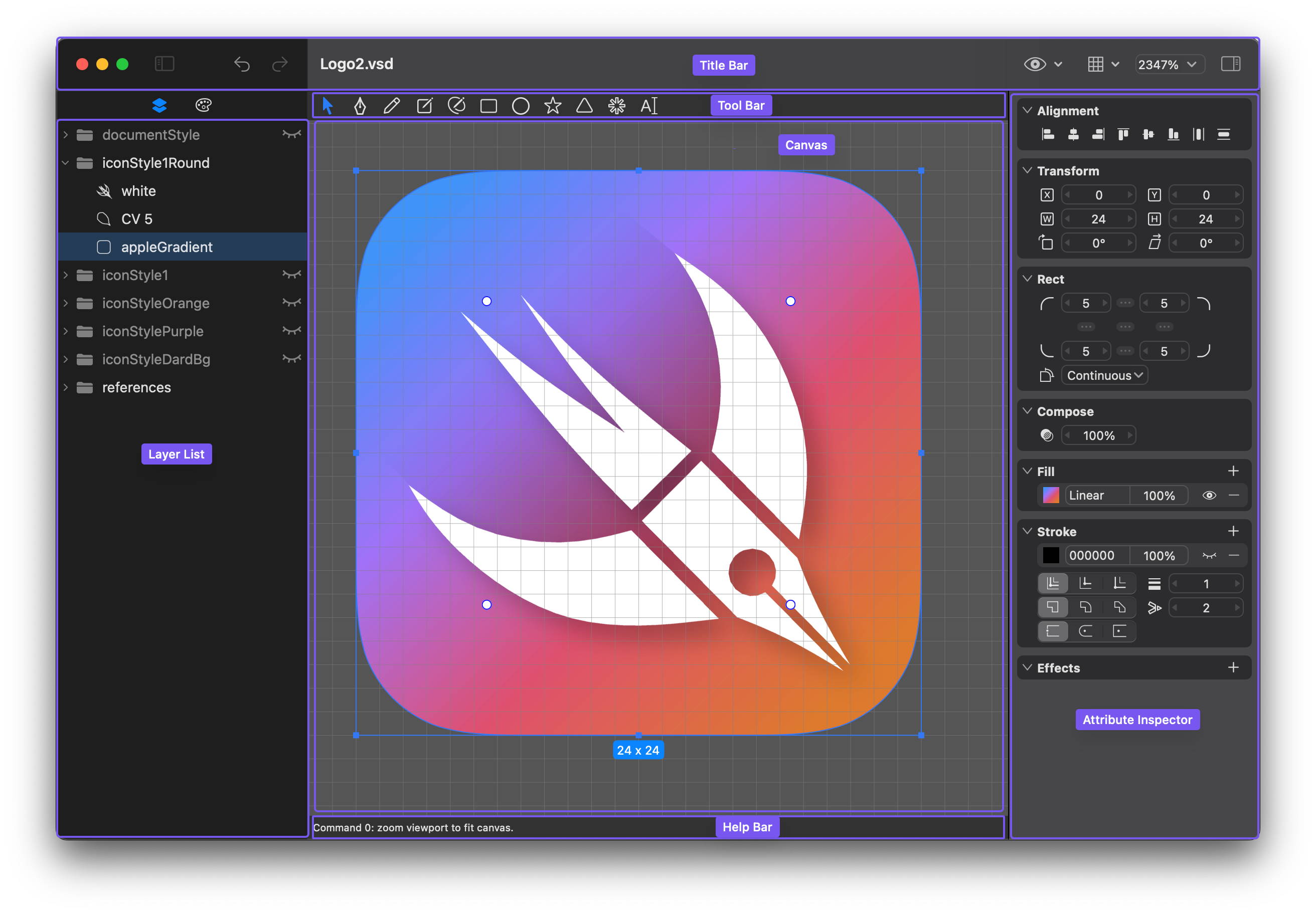 app interface